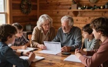 budget family cabin trip with grandkids